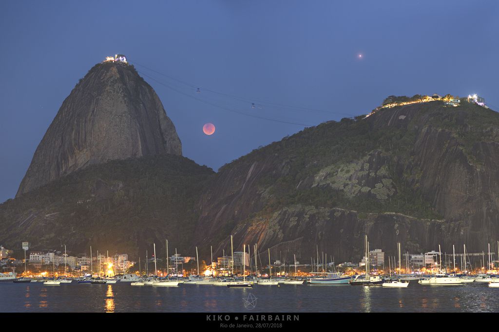 Eclipse de Lune au-dessus de Rio