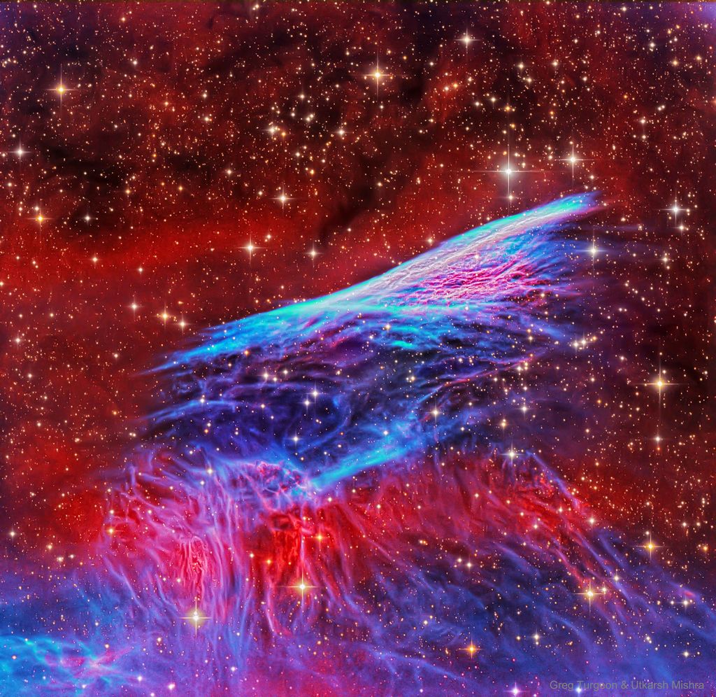 L'onde choc de la supernova de la Nébuleuse du Crayon