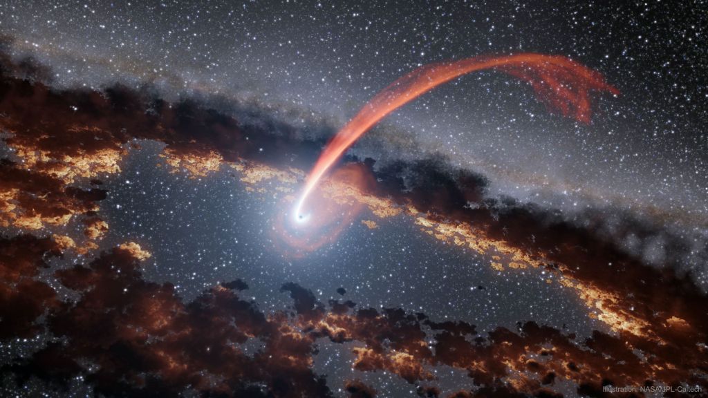 Un trou noir perturbe une étoile qui passe