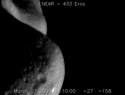 Flying Over Asteroid Eros
