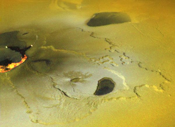 A Continuous Eruption on Jupiter's Moon Io