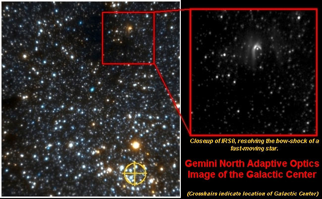 Gemini North Images Bow Shock Near Galactic Center