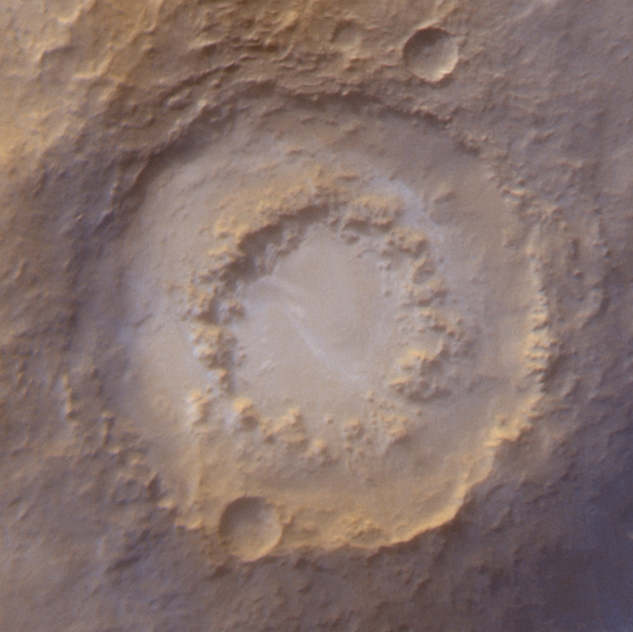 A Frosty Crater On Mars