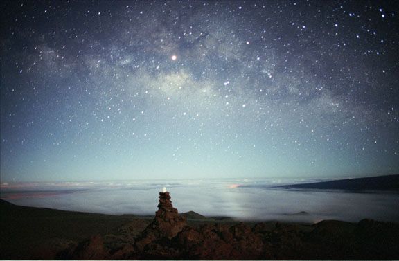 Moonlight, Mars, and Milky Way