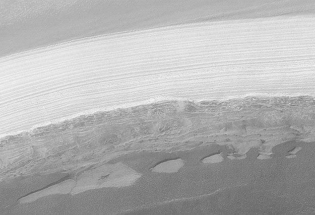 Water-Ice Imaged in Martian Polar Cap