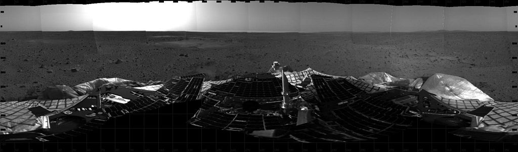 Spirit Rover Bounces Down on Mars