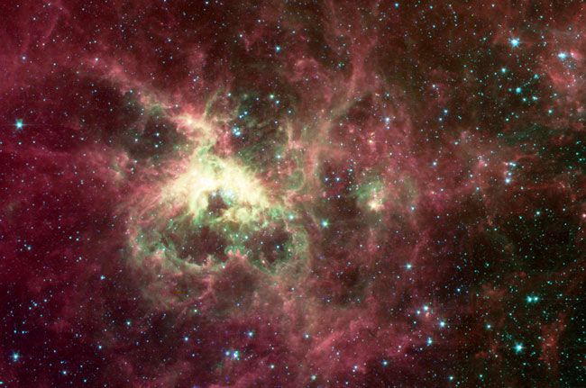 The Tarantula Nebula from Spitzer