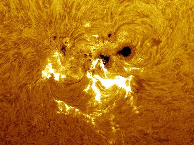 A Large Active Region Crosses the Sun