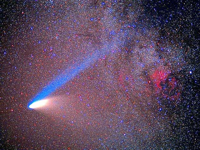 Comet Hale-Bopp and the North America Nebula