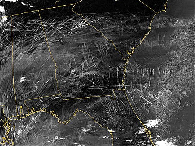 Contrail Clutter over Georgia