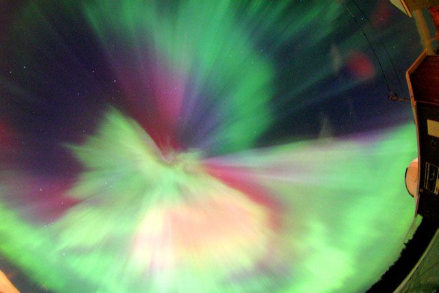 A Full Sky Multicolored Auroral Corona