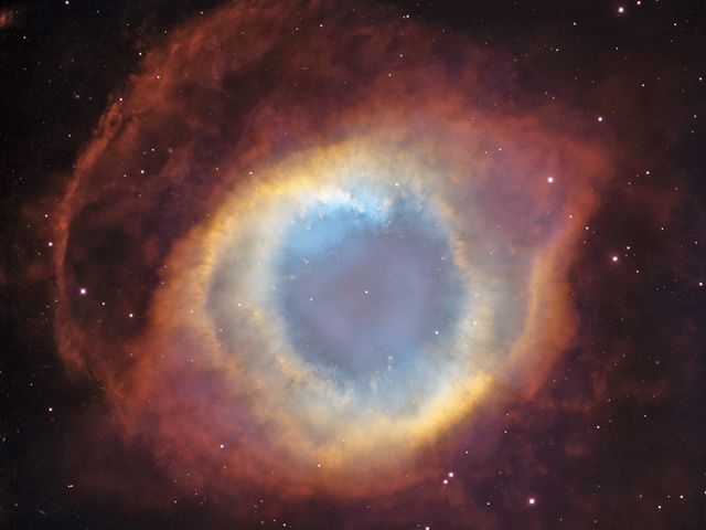 The Helix Nebula from Blanco and Hubble