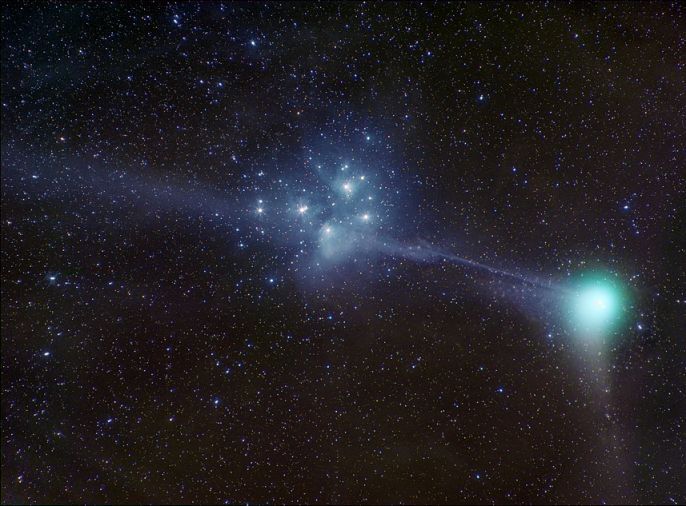 Machholz Meets the Pleiades