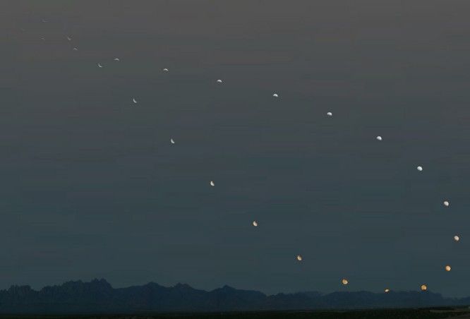 Analemma of the Moon