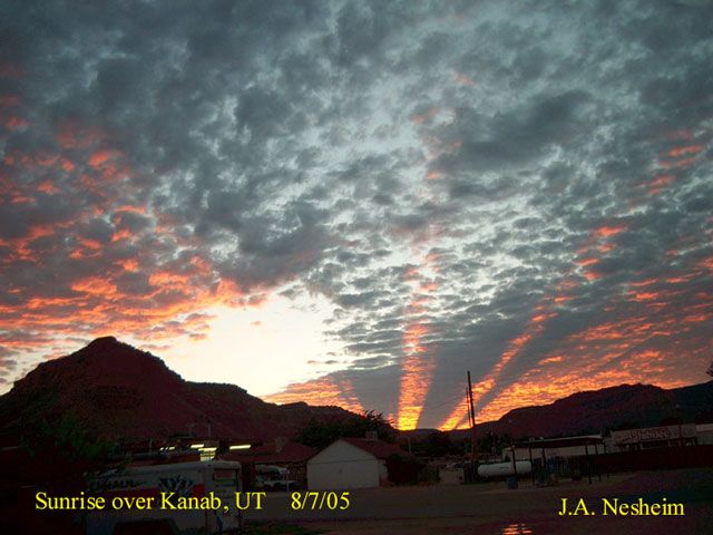 Crepuscular Rays Over Utah