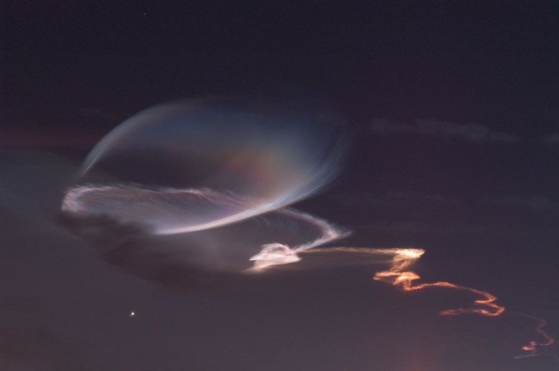 A Rocket Launch at Sunset