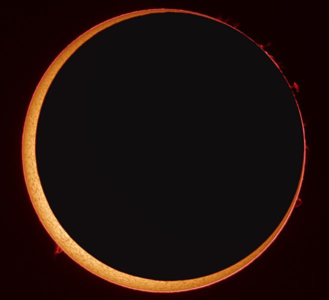 Annular Solar Eclipse at High Resolution