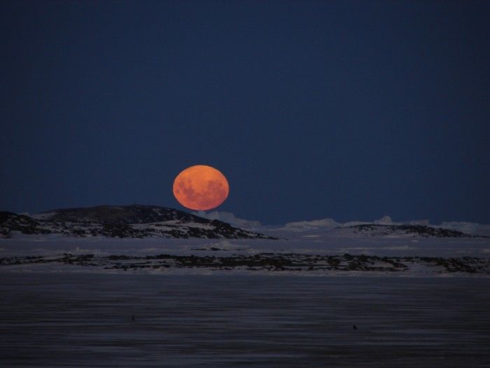 Moon Over Antarctica