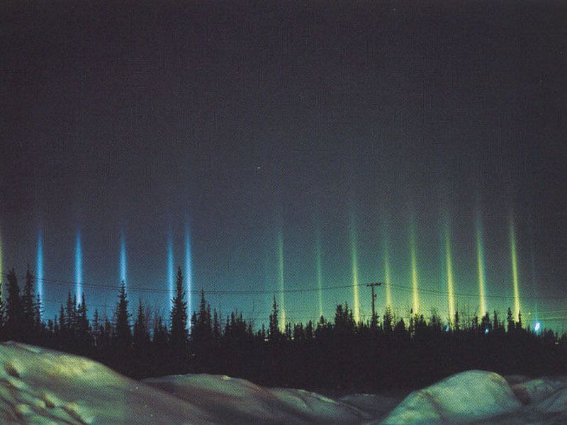 Colorful Light Pillars