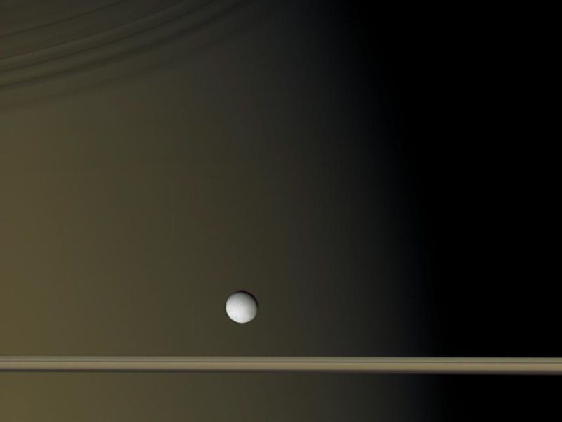 Enceladus Near Saturn