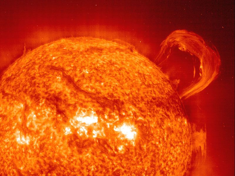 A Solar Prominence from SOHO