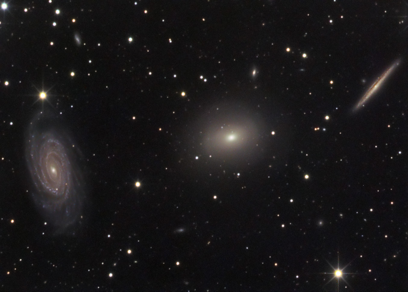 Three Galaxies in Draco