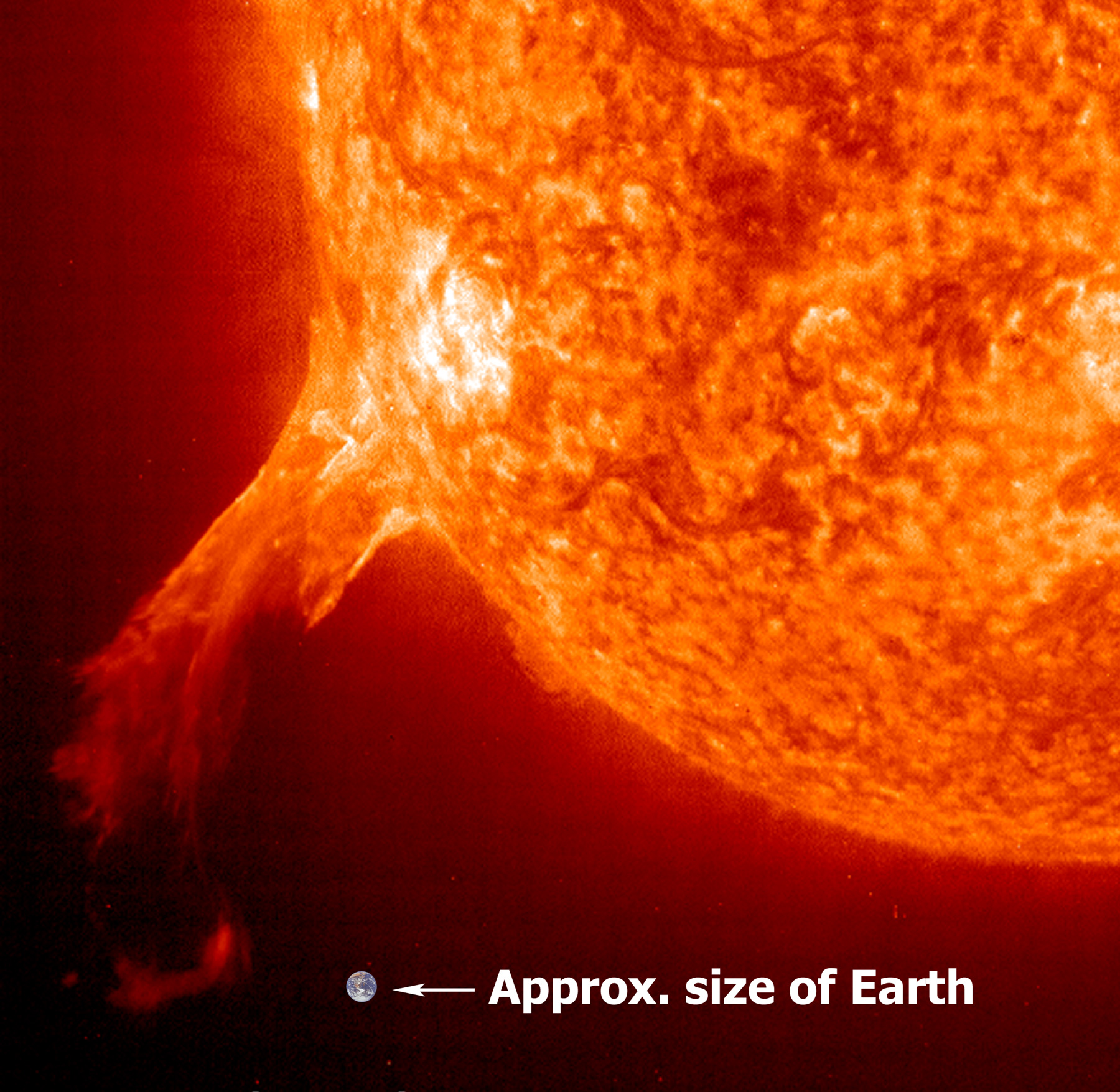 An Erupting Solar Prominence from SOHO