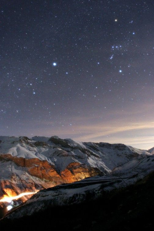 Alborz Mountains in Moonlight