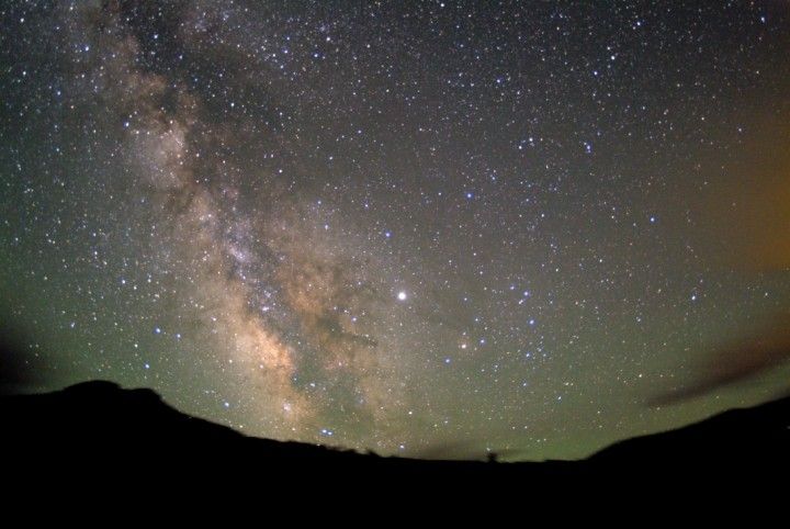 Jupiter, Vesta, and the Milky Way