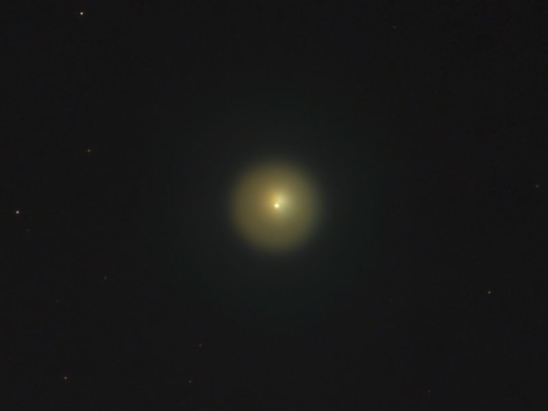 A Telescopic View of Erupting Comet Holmes