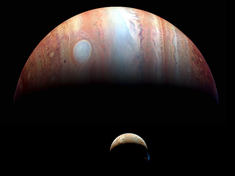 A Jupiter-Io Montage from New Horizons