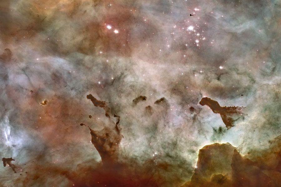 Dark Clouds of the Carina Nebula