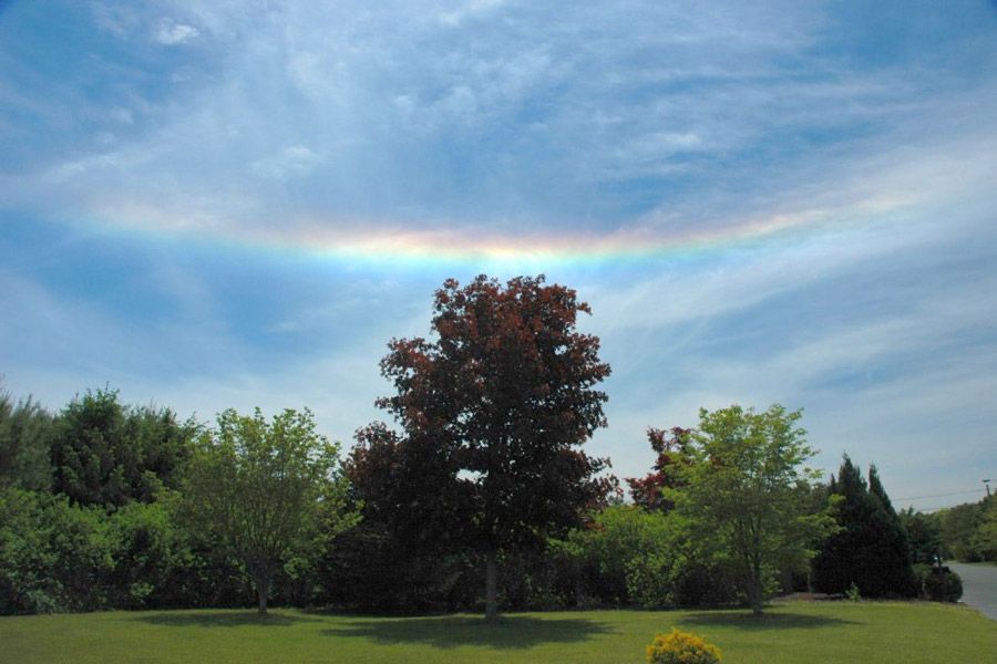 A Fire Rainbow Over New Jersey