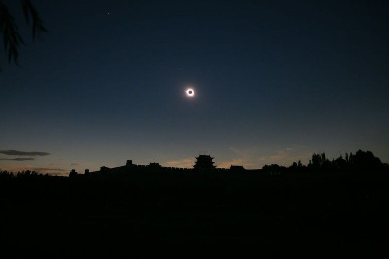 Eclipse over the Great Wall