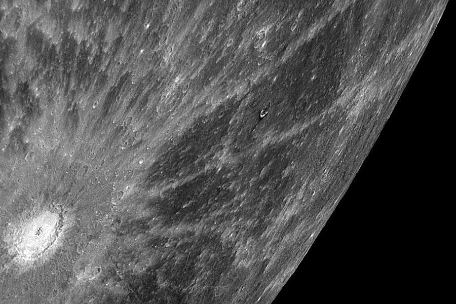 A Spectacular Rayed Crater on Mercury