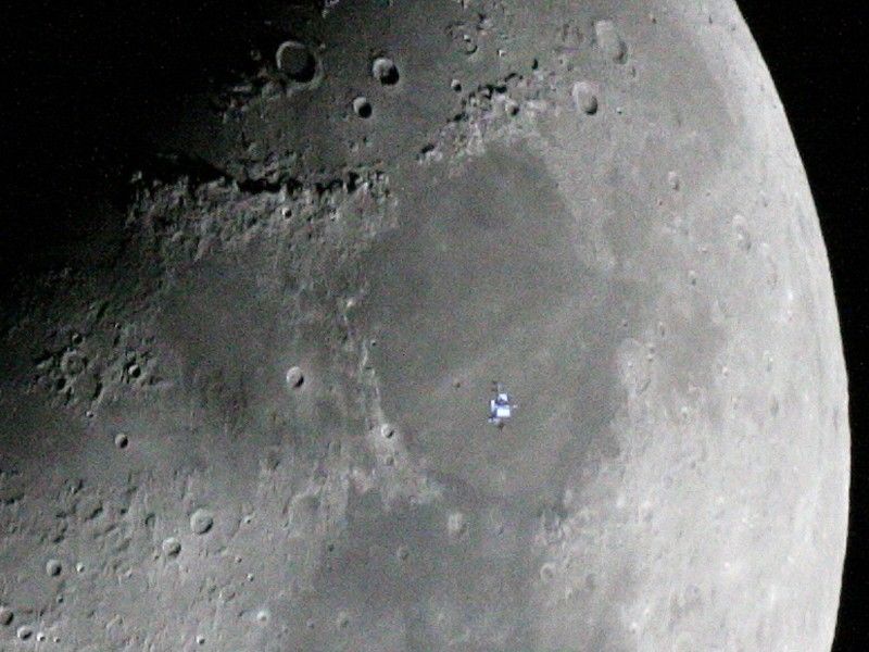 Space Station in the Moon