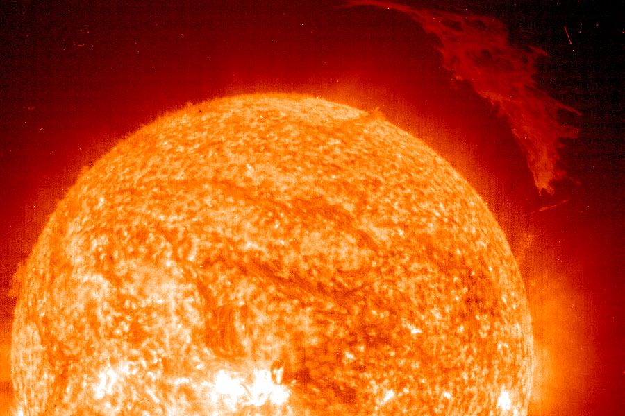 A Prominent Solar Prominence from SOHO