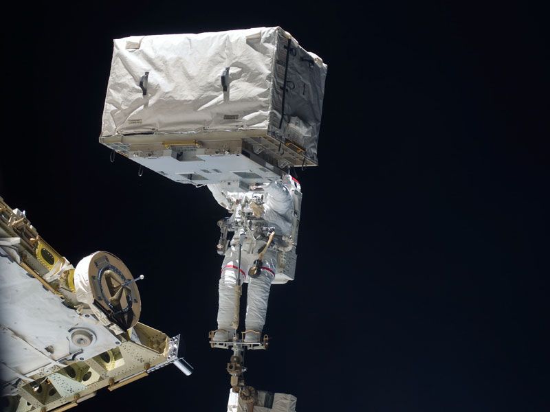 Astronaut's Head Upgraded During Spacewalk