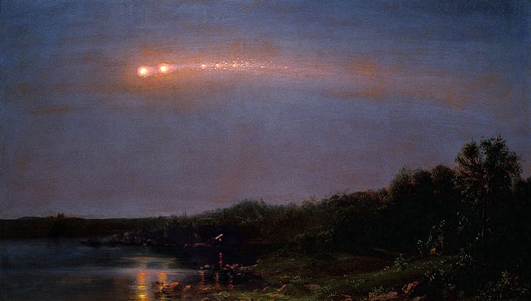 The Meteor of 1860 <a href="http://www.olana.org/learn_frederic_church.php">byFrederic Church</a>