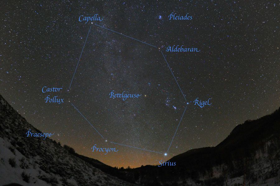 Winter Hexagon Over Stagecoach Colorado