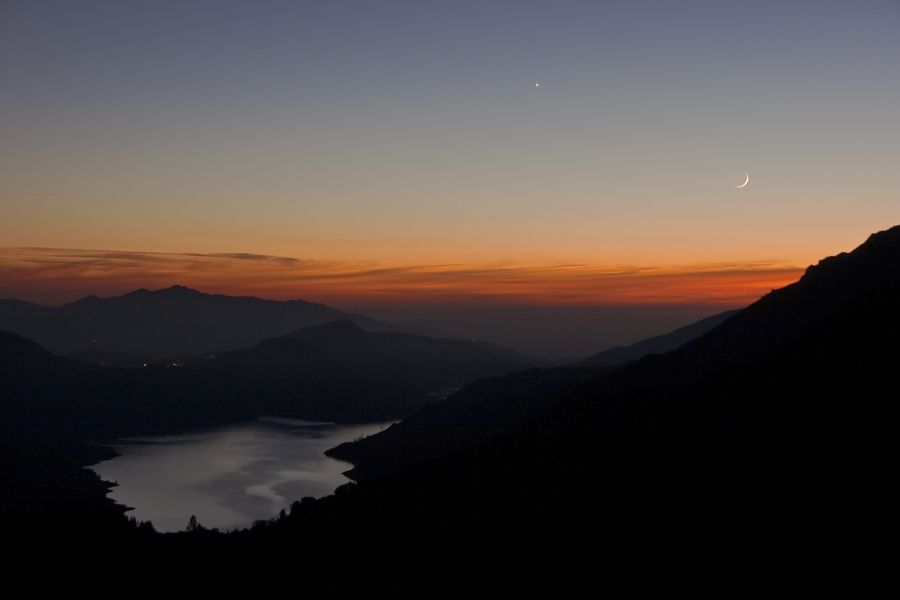 Young Moon Meets Evening Star