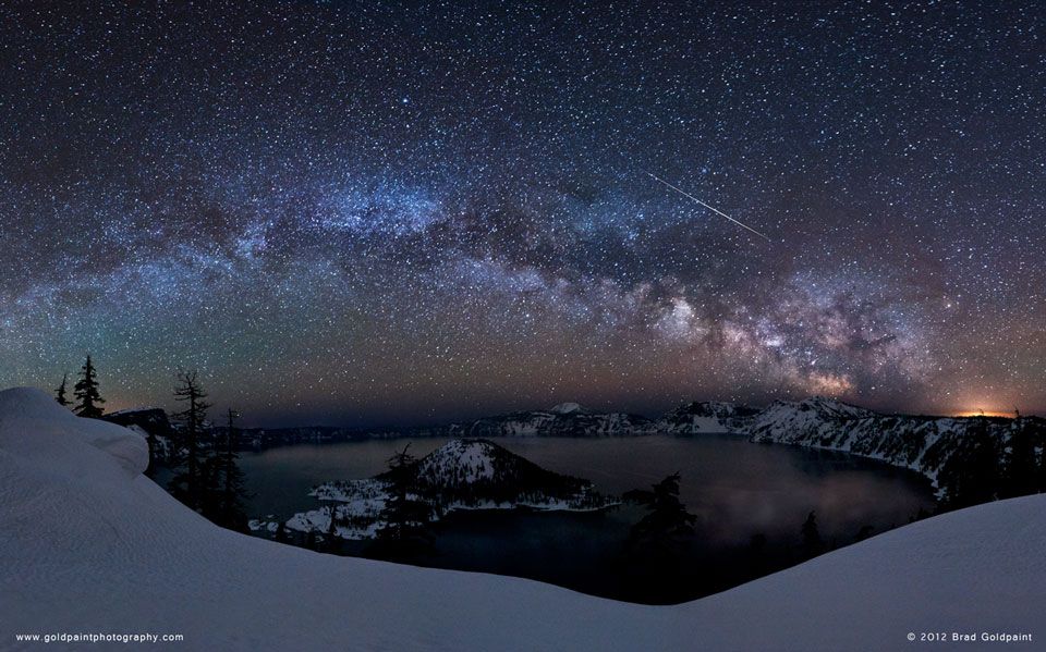 Meteor Over Crater Lake