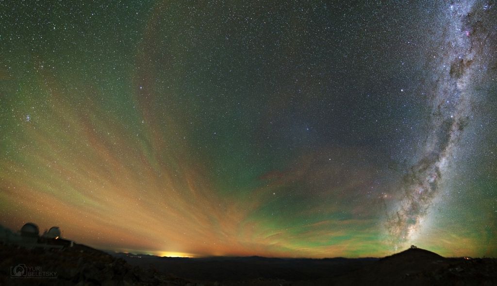 Airglow, Gegenschein, and Milky Way