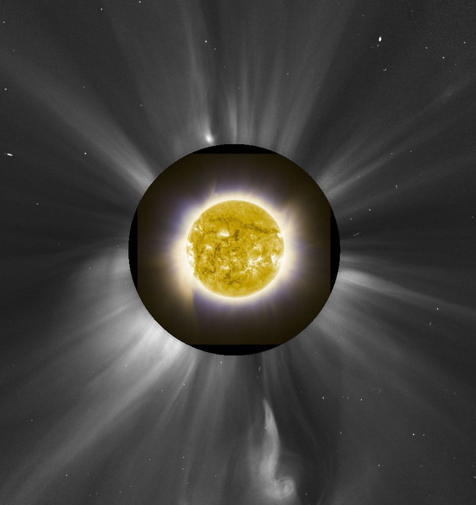 An Active Sun During a Total Eclipse