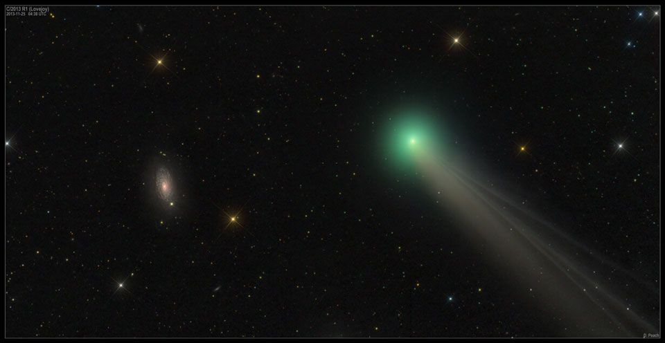 Comet Lovejoy Before Galaxy M63