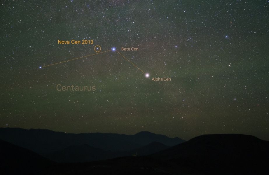 Naked Eye Nova Centauri 2013