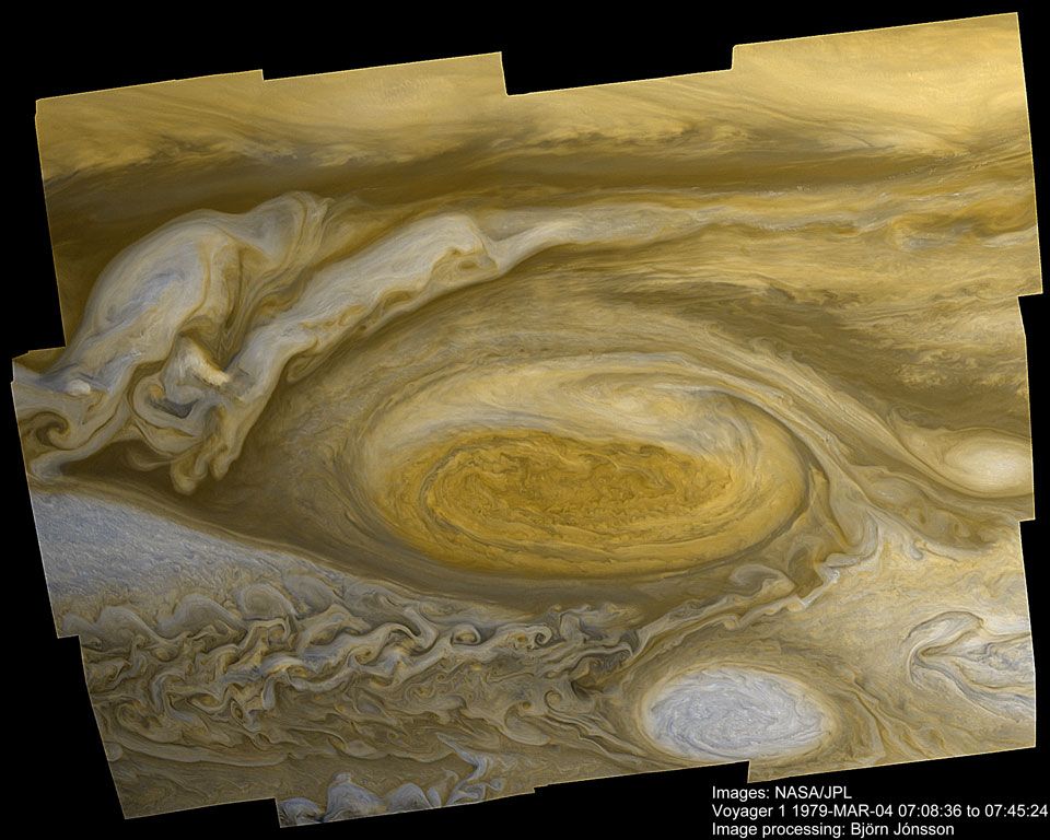 Jupiter's Great Red Spot from Voyager 1