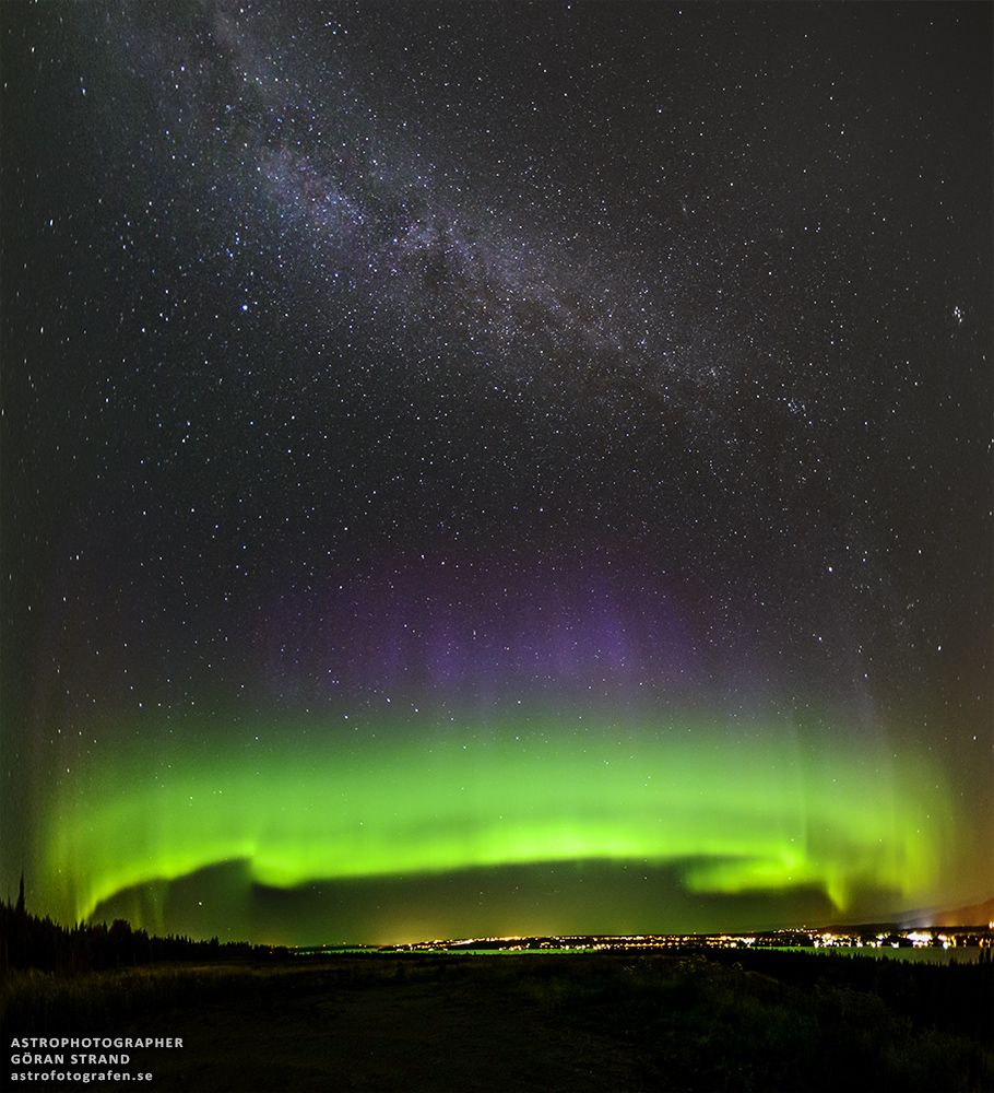 An Aurora Cupcake with a Milky Way Topping