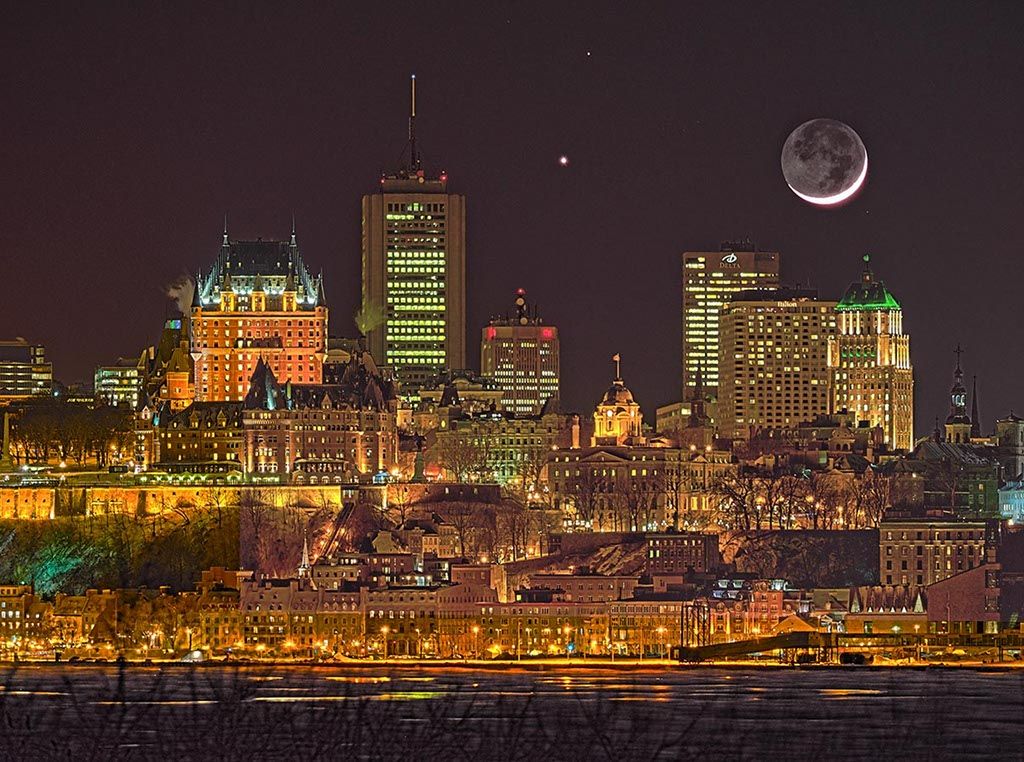 Moon-Venus-Mars Skyline