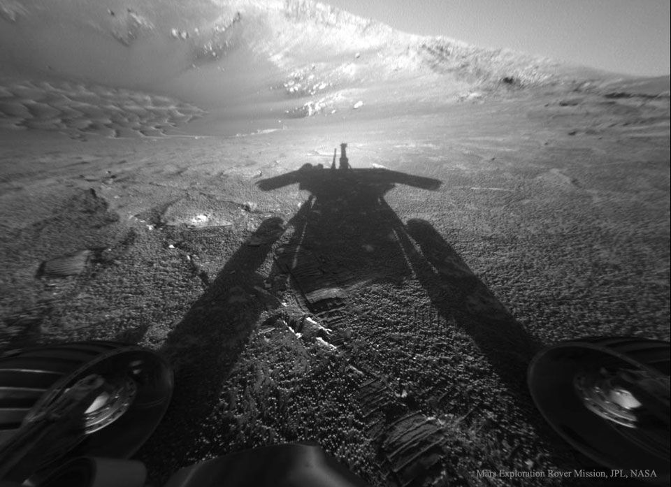 Shadow of a Martian Robot